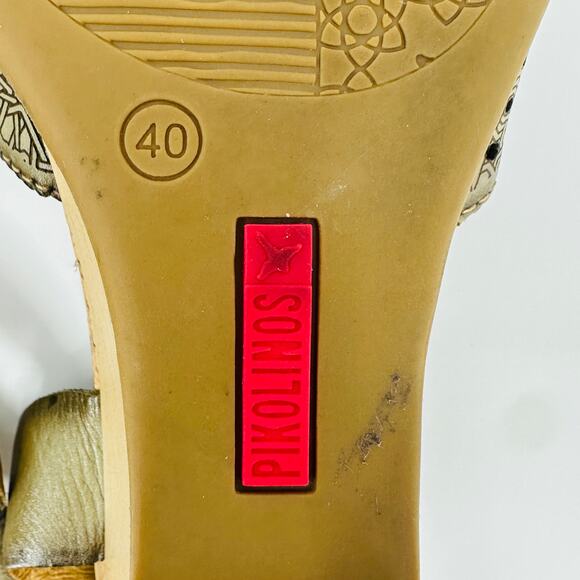 Pikolinos Women's Vigo Laurel Leather Wedge Sandals W3R-1613 Size 40/ 9-9.5 US - Picture 11 of 12